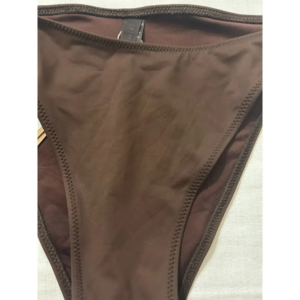 Skims NWT Recycled Swim Dippy Tie Bottom Cocoa Size XL